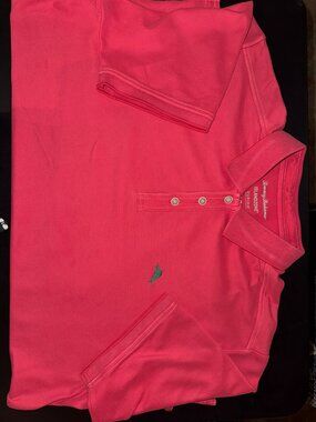 Men's Tommy Bahama Emfielder Polo Shirt Coral/Pink Size XL